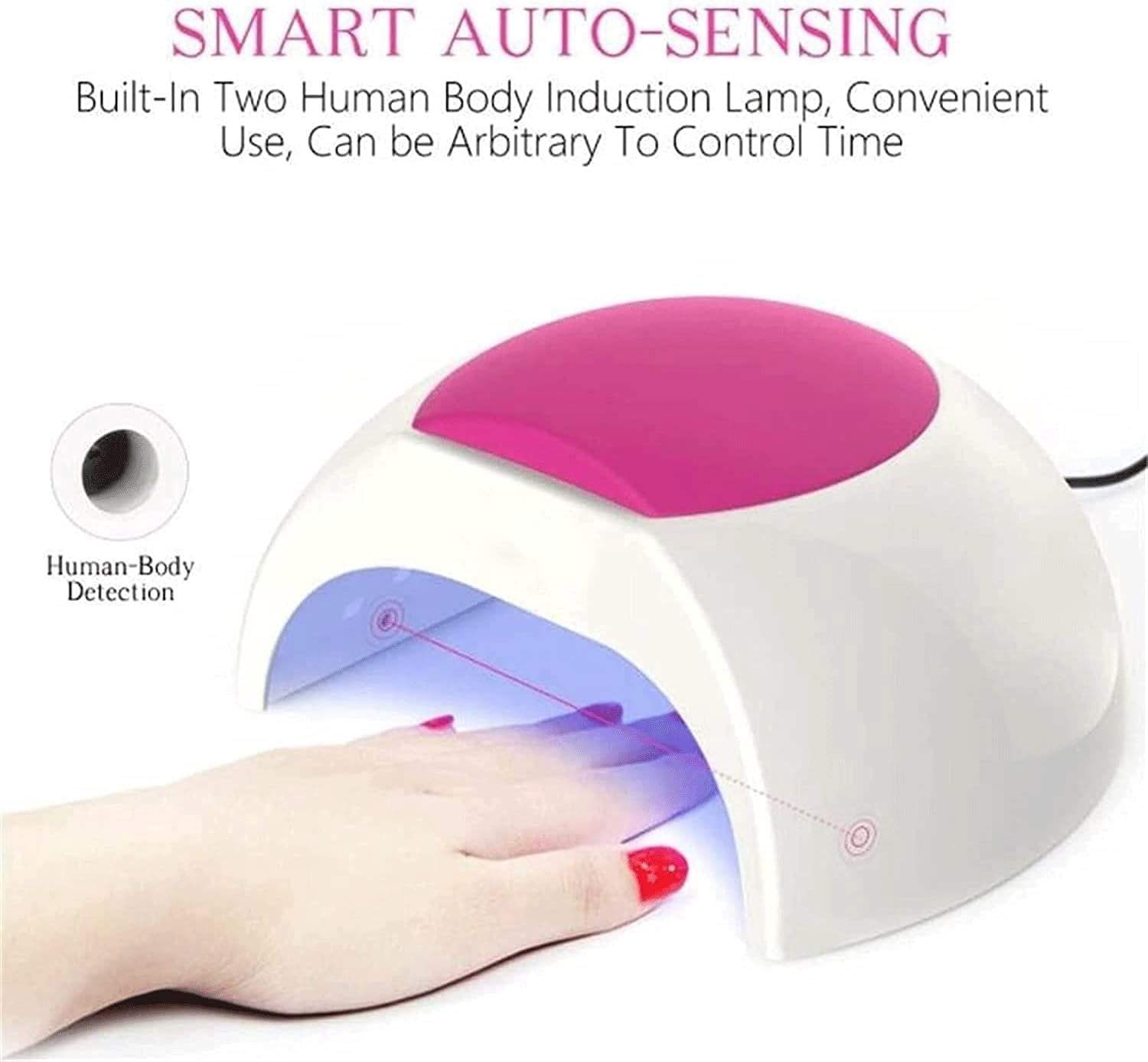 UV LED Nail Lamp for Two Hand, Led Nail Light for Gel Nails with Light Bead, Gel Nail Lamp Quick Curing Nail Gel Polish, Nail Dryer Suitable Salon and Home Use
