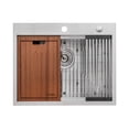 thumbnail image 7 of Ruvati RVH8205 25 x 20 in. 16 Gauge Stainless Steel RV Workstation Drop in Top Mount Bar Prep Kitchen Sink, Silver, 7 of 7