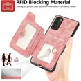 thumbnail image 3 of Phone Case for Samsung Galaxy S20 FE 5G 6.5 inch Wallet Cover with Screen Protector Wrist Strap Lanyard RFID Card Holder Ring Stand S 20 EF UW S20FE5G S20FE 20S S2O Fan Edition 4G G5 Women Men Pink, 3 of 15