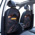 thumbnail image 3 of Naloa Fire Breathing Dragon Twilight 2Pcs Anti-Kick Back Seat Cover Kick Mat, Car Seat Protector with 3 Storage Pockets, 3 of 8