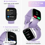 TOOBUR Smart Watch for Women, 1.83 Fitness Tracker Watch with Step Tracker/Pedometer/Sleep, IP68 Waterproof Smartwatch Calls Compatible iOS Android Lilac