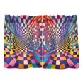 thumbnail image 7 of Yayeee Kitchen Curtains Tier Pair Light Filtering 27"x36" Rod Pocket Short Cafe Window Panel, Colorful Wavy Plaid, 7 of 7
