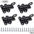 thumbnail image 2 of nipocaio Loquet de Porte 4 Pcs Loquet de Porte Automatique Verrou de Portail Extérieur Loquet de Fenêtre Ressort Loquet de Porte Noir Aluminium avec Vis, 2 of 5