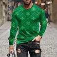 thumbnail image 2 of Fanxing St Patrick Day Mens Shirt Funny Men's St. Patrick's Day Tees Shirt Casual Pullover Graphic Tees Summer Fall Long Sleeve T-Shirt Casual St Patrick'S Day Top Blouse Green,XXL Female, 2 of 5