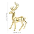 thumbnail image 2 of Christmas Reindeer Figurines Small Gold Deer Decorative Statues Resting Lucky Deer Sculptures for Indoor Home Decor Tabletop Mantle Cabinet Desktop Office, 2 of 6