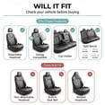 thumbnail image 3 of FH Group Universal Fit Flat Cloth Car Seat Cover Set For Car Truck SUV Van - Full Set Gray, 3 of 9