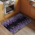thumbnail image 2 of Bathroom Rugs 2x3 Ft, Purple Lavender Non Slip Area Rugs for Kitchen Bedroom Entryway, Spring Watercolor Wildflowers Plant Black Washable Carpet Runner Rug Floor Mats for Bedroom Home Decor, 2 of 8