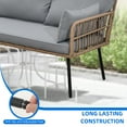 thumbnail image 2 of Dextrus 4-Piece Patio Furniture Set, Wicker Outdoor Bistro Set, Woven Sectional L-Shaped Patio Sofa Set with Cushions and Side Coffee Table - Gray, 2 of 6