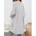 thumbnail image 3 of Women's Fall Long Batwing Sleeve Open Front Chunky Knit Cardigan Sweater, 3 of 20