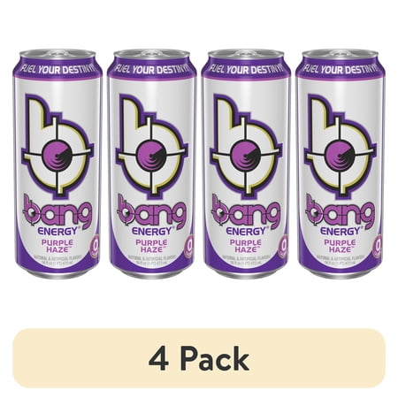 (4 pack) Ban Energy, Purple Haze, 1 Count, 16 fl oz