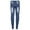 Blue, variant on Ruyang Girls Skinny Jeans Stretch Denim Pants Elastic Waisted Trousers Slim Jeans with Holes with Pockets Streetwear Summer Pants