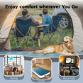 thumbnail image 4 of Full 10" Top Flocking Air Mattress with Built-in Pump Raised Comfort,Fast Inflation/Deflation Foldable Portable Air Bed with Storage Bag for Home,Camping,Guests Blue, 4 of 7