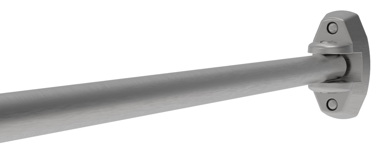 CRL ASR1SC Satin Chrome Curved Adjustable Wall Mount Shower Rod