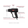 thumbnail image 2 of Pistola De Calor De 2000w Temperatura Regulable 4 Boquillas Negro, 2 of 5