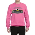 thumbnail image 2 of 1969 Plymouth Road Runner Hot Rod Racing | Mens Cars and Trucks Crewneck Graphic Sweatshirt, Neon Pink, 3XL, 2 of 4