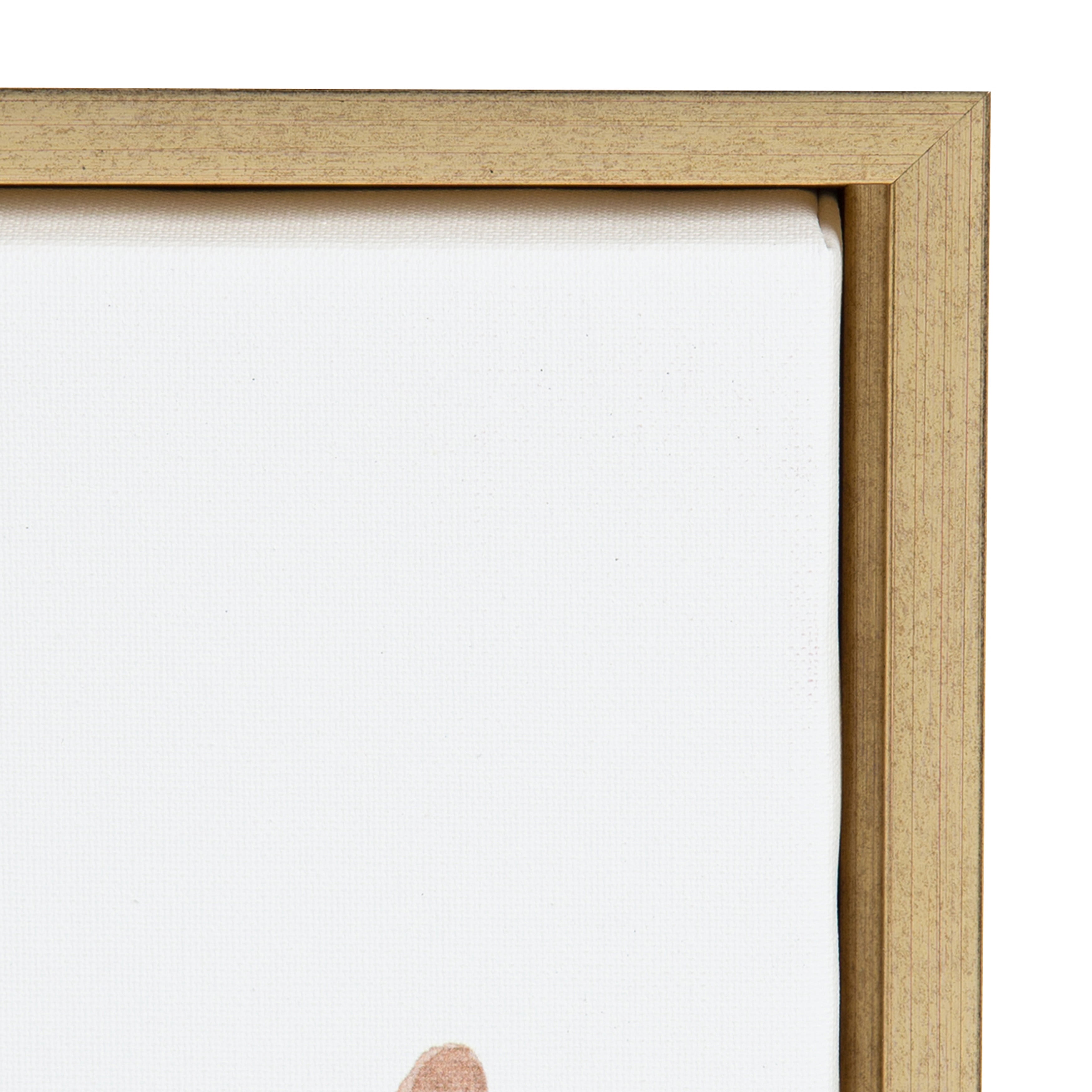 Kate and Laurel Sylvie Alpacas Horizontal Framed Canvas Wall Art by Cat Coquillette, 18x24 Gold