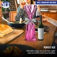 thumbnail image 6 of MT Products Metallic Pink Mylar Wine Gift Bags for Bottles - Pack of 25, 6 of 9