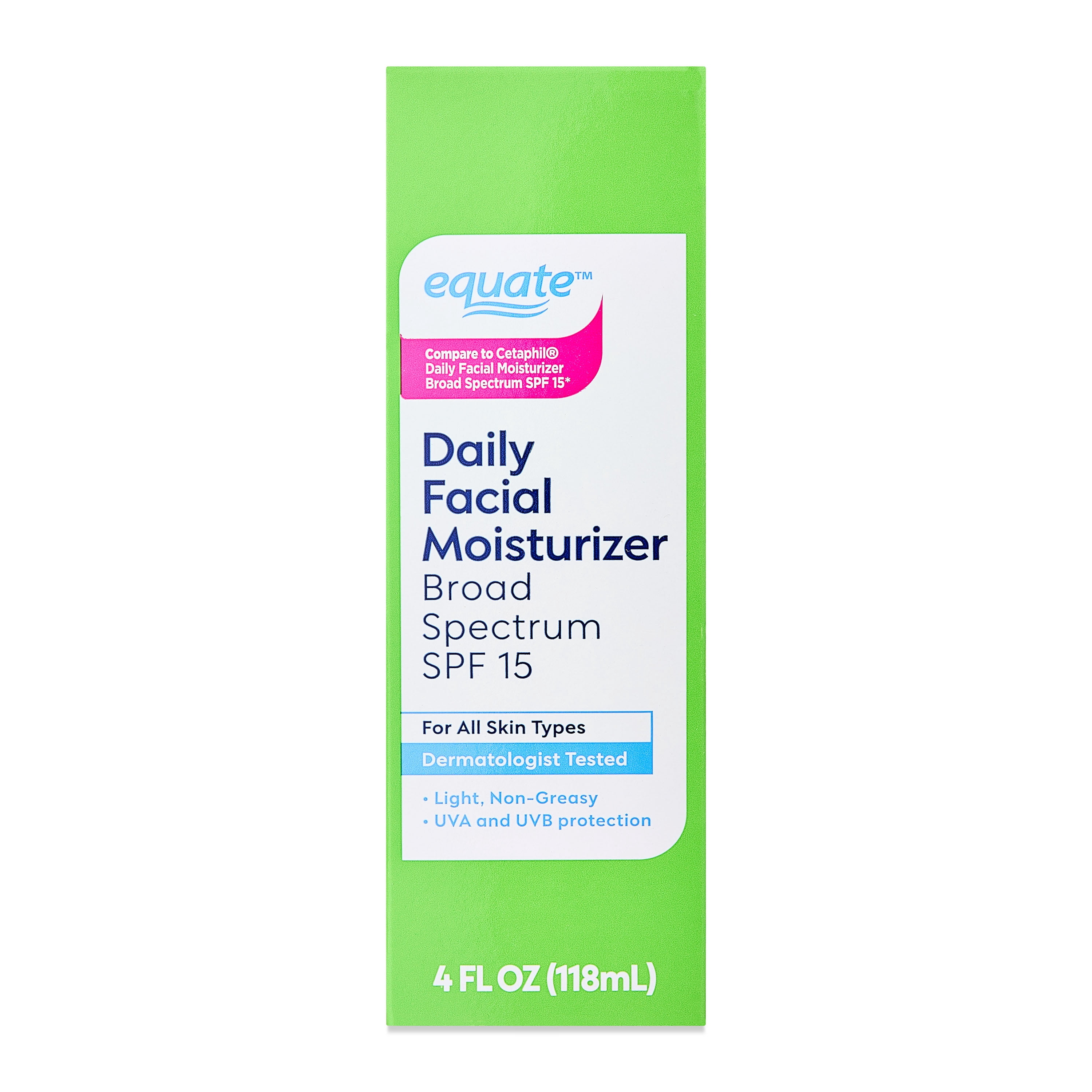 Equate Daily Moisturizer with Broad Spectrum SPF 15, 4 fl oz