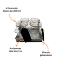thumbnail image 4 of Set de 4 tarros mason jars con charola Good & Good HE-5811, 4 of 5