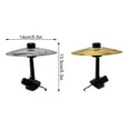thumbnail image 2 of Pince d'Aération de Voiture Tambour Cymbales Pince d'Aération de Tambour Cymbales de Tambour Instrument de Musique de Voiture Ornement de Sortie d'Air CA Bruyant Clank Argent, 2 of 9
