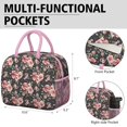 thumbnail image 6 of Lunch Bag Lunch Box for Women Reusable Insulated Lunch Cooler Bags,Large Capacity for Work Travel Picnic,Water-Resistant Pioneer Colorful Floral Lunch Tote Bag Gifts for Woman Mom Pink, 6 of 6