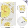 thumbnail image 3 of Gold Flower Cotton Towel Set 2 Piece, 1 Bath Towels 1 Washcloth, Soft Fast Dry Super Absorbent Face Hand Towel for Bathroom Hotel Gym Spa and Beach, 3 of 7