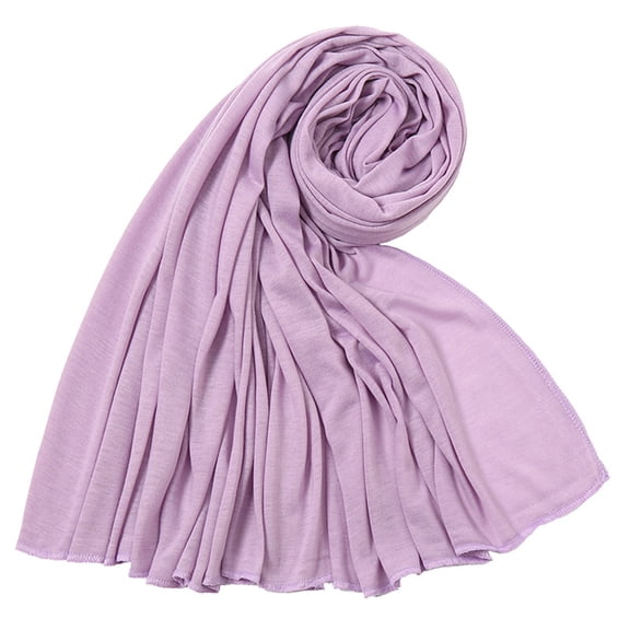 Willtoo Woman Soft Scarf Shawl Plain Cotton Jersey Scarves Turban Women Long Shawls Heads Wrap Headsband