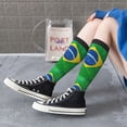 thumbnail image 7 of Knee High Socks for Women Brazil Flag Long Tube Sock Uniform Socks, 7 of 7