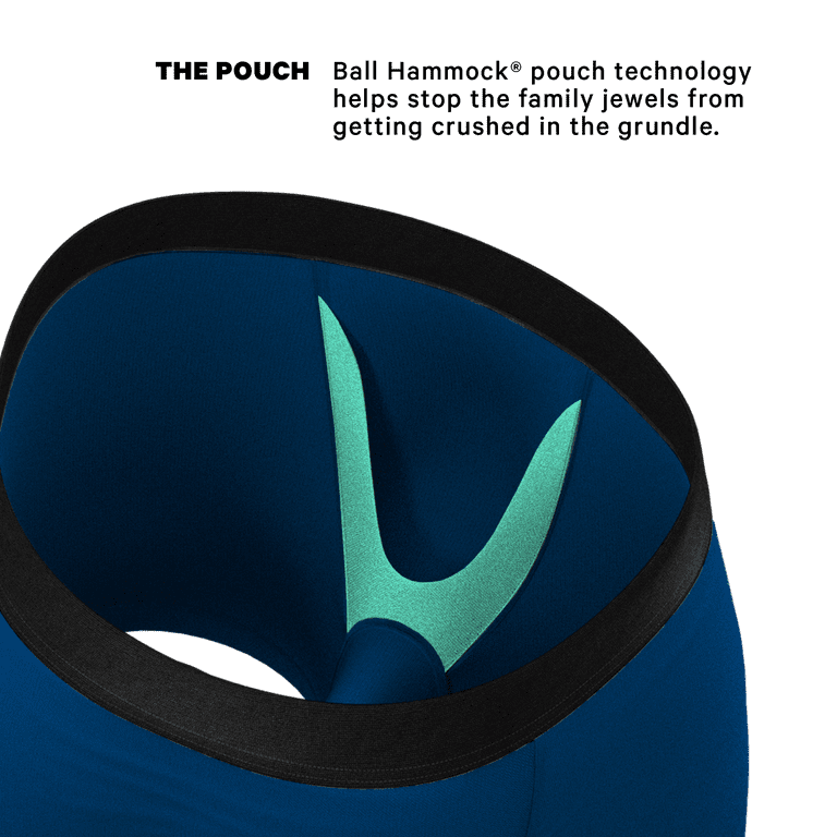 The Big Blue - Shinesty Dark Blue Ball Hammock Pouch Underwear With Fly 3X
