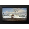 thumbnail image 2 of Currier and Ives 18x12 Black Modern Framed Museum Art Print Titled - Peoples Line - Hudson River, The Palace Steamers of The World, 2 of 5