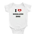 thumbnail image 1 of I Heart Hokkaido Dog Funny Baby Bodysuits, 1 of 5