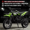 thumbnail image 6 of TOXOZERS 50cc Dirt Bike for Kids,Mini Pit Bike for Boys and Girls 8＋,25 MPH Off Road Motor－cycle with Disc Brakes,14＂ Knobby Tires，Green, 6 of 7