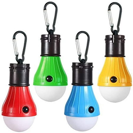 Doukey LED Camping Light [4 Pack] Portable LED Tent Lantern 4 Modes for Backpacking Camping Hiking Fishing Emergency Light Battery Powered Lamp for Outdoor and Indoor