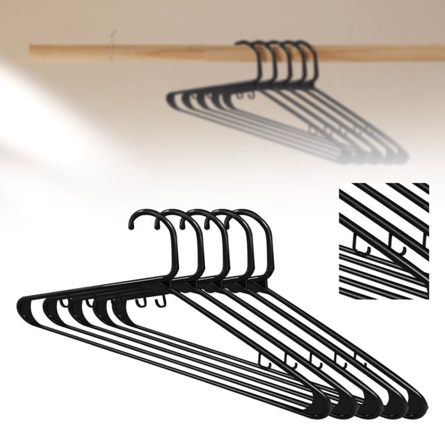 Cqxid Home Textile Storage Under $5 Clothes Hangers 5 Pack Plastic Hangers Space Saving Coat Hanger With Shoulder