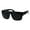 Matte Black, variant on Men's Kush Sunglasses Dark Black Lens Square Flat Top Frame Shiny Finish