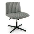 thumbnail image 1 of Costway Criss Cross Legged Office Chair Ergonomic Mid Back Computer Desk Chair Gray, 1 of 9