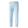 thumbnail image 2 of QATAINLAV Womens Cinch Bottom Sweatpants Winter Warm Sherpa Sweat Pants Outdoor Hiking Joggers Trousers with Pockets, Light Blue, XS, 2 of 3