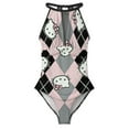 thumbnail image 3 of Hello Kitty Women's One Piece Swimsuit High Neck Tummy Control Swimwear Bathing Suit, 3 of 7