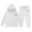 White, variant on Reindeer & Heart Print Girls' Hoodie Set, Children's 2-Piece Long Sleeve Hoodie and Sweatpants, Medium and Small Solid Color Casual Play Outfit for Kids Valentine's Day Gift