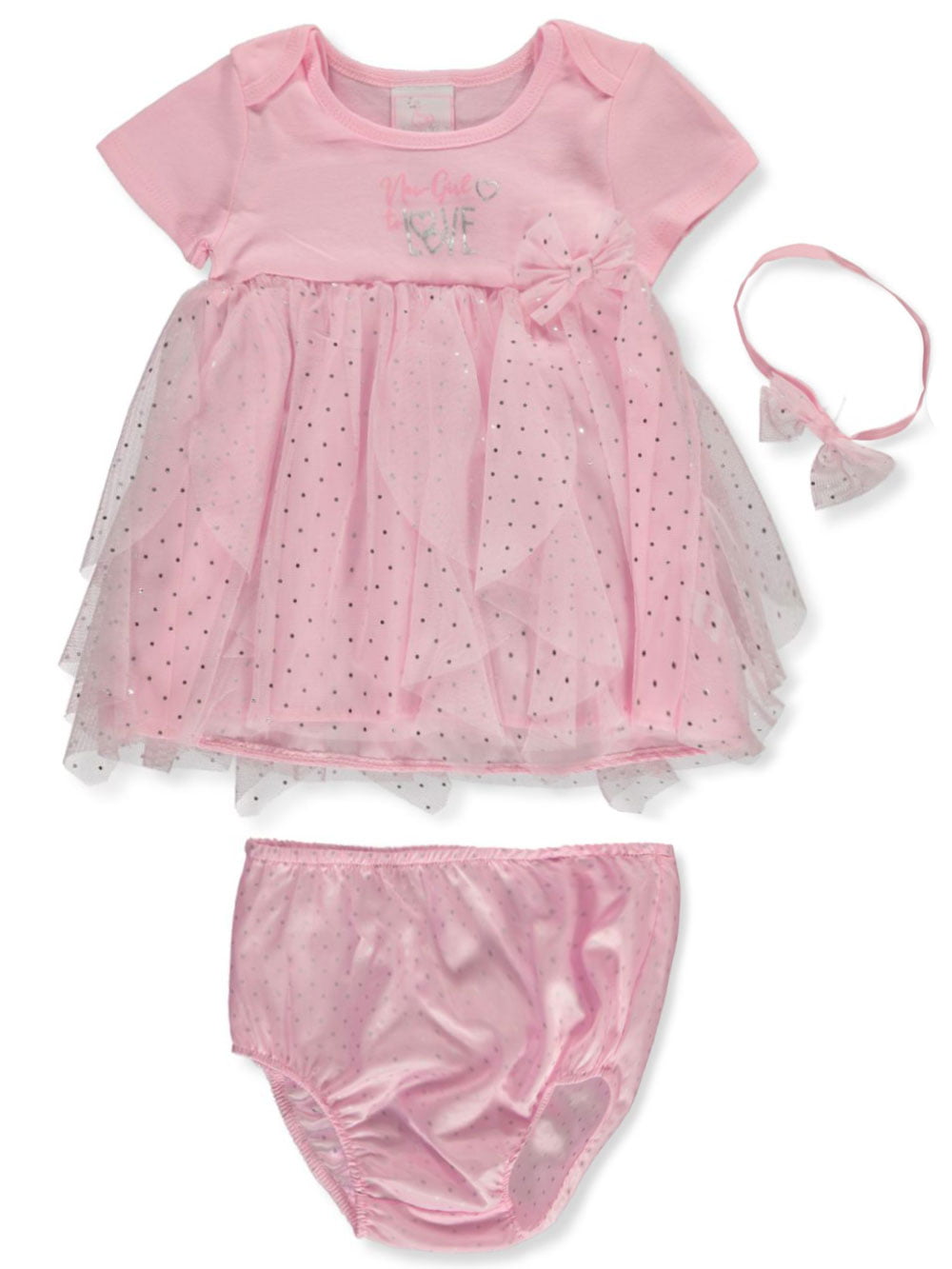 SGS International Sweet & Soft Baby Girls Butterfly 2-Piece Dress Set