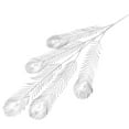 thumbnail image 1 of Coofit 2PCS Artificial Flower Lifelike Peacock Tail Fake Plant Fake Flower for Wedding, 1 of 6