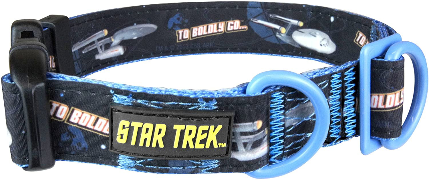 Star Trek Dog Collar Enterprise XL Extra L To Boldly Go Where No Dog Has Gone 