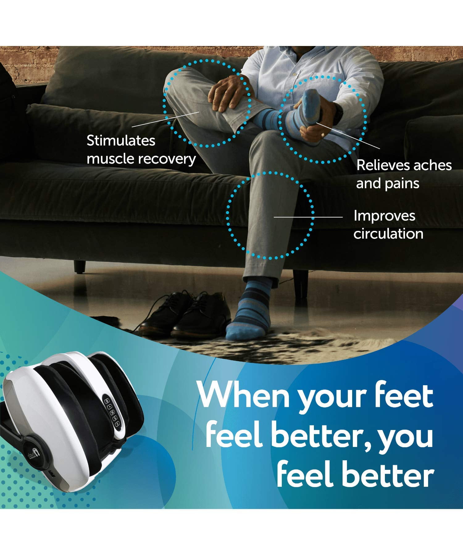  Cloud Massage Shiatsu Foot Massager for Circulation