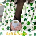 thumbnail image 2 of Flannel Throw Blanket St Patricks Day Lucky Spring Green Clover Shamrock Cozy&Soft Plush Blankets for Bed Couch Living Room Sofa Chair, 2 of 6
