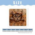thumbnail image 2 of 10 Inch Wall Clock Battery Operated Square Clock for Office, Kitchen, Outdoor, Living Room,Cute Red Kitten Cat In Paper Creative, 2 of 4