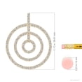 thumbnail image 3 of ANGARA Natural Diamond Concentric Circle Pendant in 14K Yellow Gold for Women (Size-1.3mm| Color-I-J| Clarity-I1-I2) | April Birthstone, Anniversary, Jewelry Gift for Women | Natural Diamond Necklace, 3 of 8