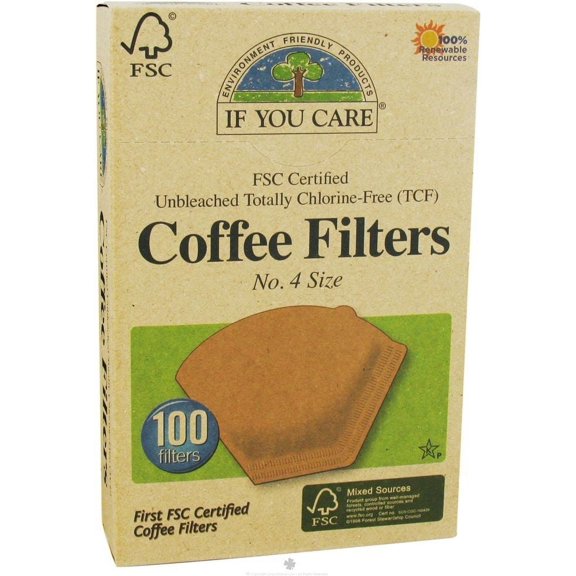 If You Care Coffee Filters #4 Cone 100-Count - Pack of 12