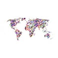 thumbnail image 2 of Tiptophomedecor World Map Wallpaper Wall Mural - World In Colorful Squares, 2 of 3