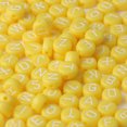 thumbnail image 1 of 100/200/300/500PC Mixed White Letter Acrylic Beads Round Flat Alphabet Beads For Jewelry Making Handmade Diy Bracelet Necklace, 1 of 5