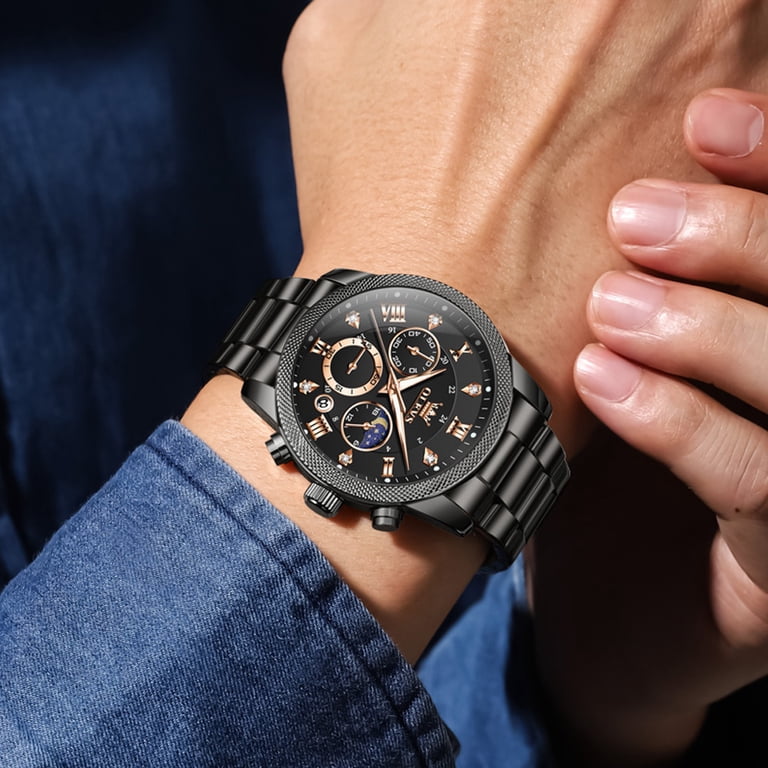 OLEVS Men's Fashion Chronograph Moon Phase Watch photo 3